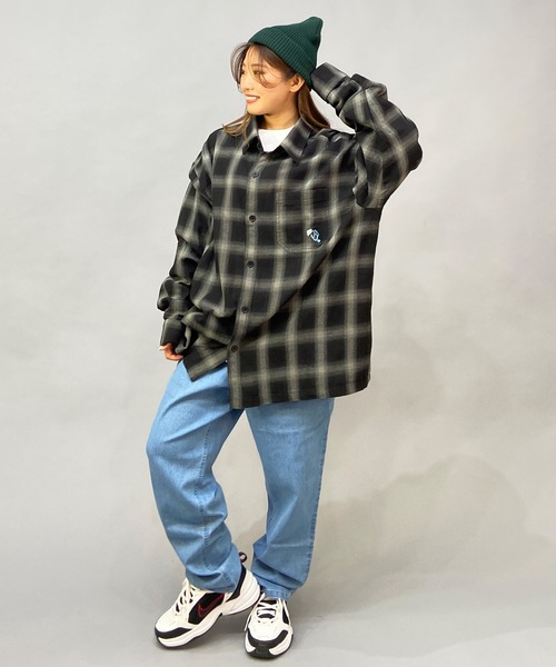 「SANTA CRUZ」 長袖シャツ M ホワイト メンズ_画像3