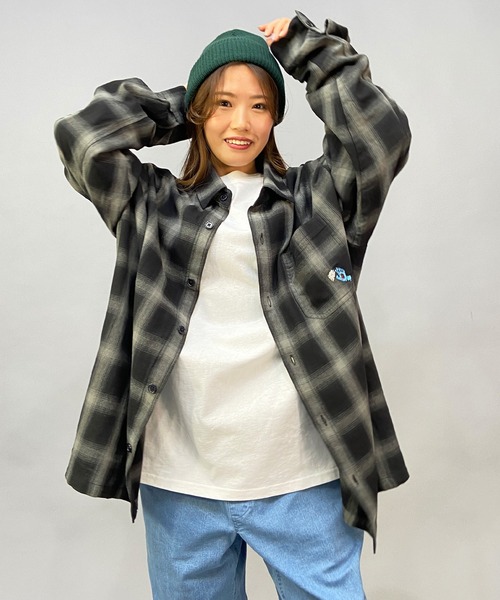 「SANTA CRUZ」 長袖シャツ M ホワイト メンズ_画像8