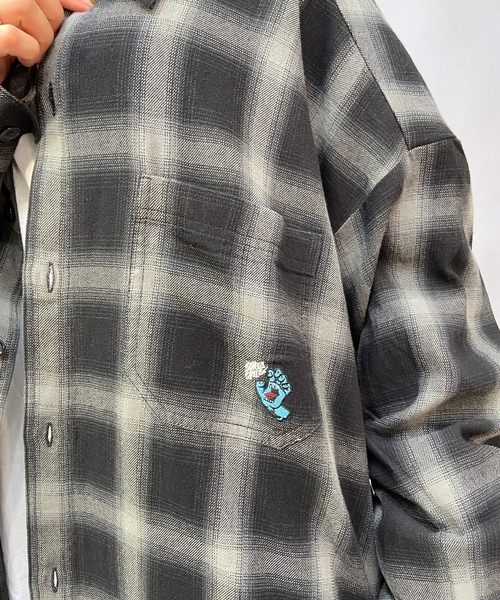 「SANTA CRUZ」 長袖シャツ M ホワイト メンズ_画像9