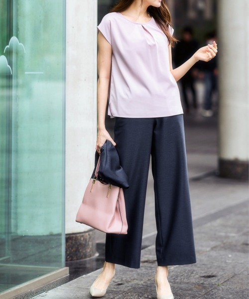 「7days Life Styling」 セットアップ 3L ネイビー レディース_画像4