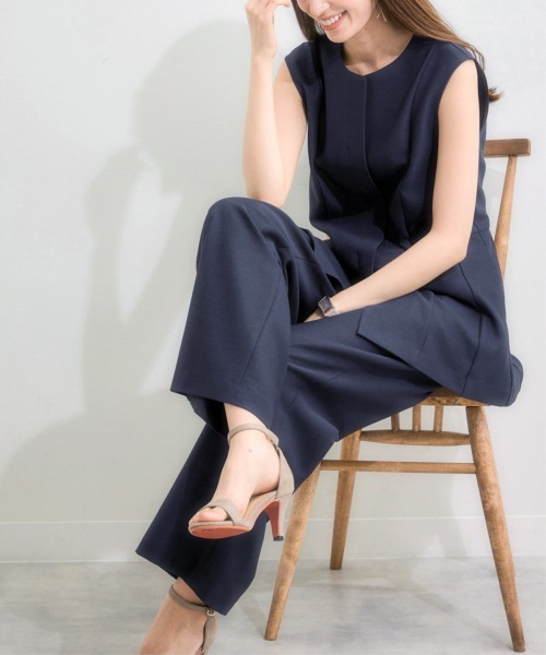 「7days Life Styling」 セットアップ 3L ネイビー レディース_画像6