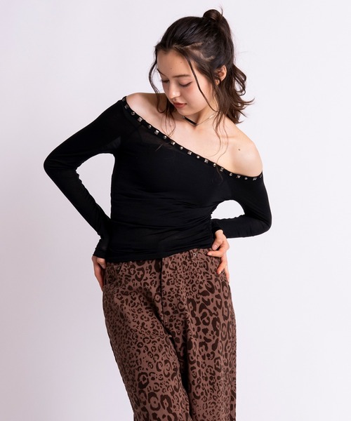 「ACLENT」 長袖カットソー FREE ホワイト レディース_画像5