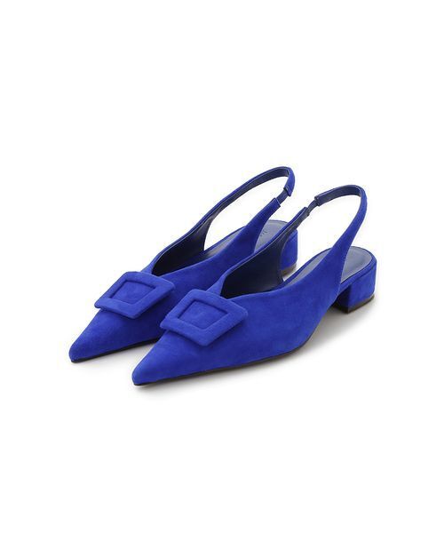 新品 Mila Owen / バックル付きラムレザースリングパンプス Mila Owen（ミラオーウェン） パンプス バックル付きラムレザー