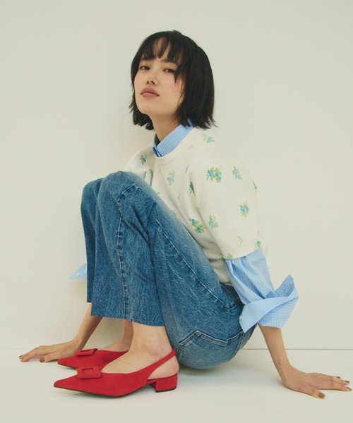 Mila Owen（ミラオーウェン） パンプス バックル付きラムレザー