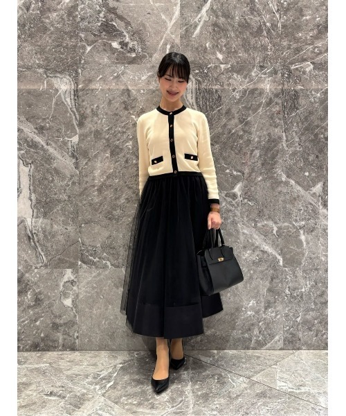 美品定価4.3万 LOULOU WILLOUGHBY バイカラー アンサンブル LOULOU WILLOUGHBY（ルルウィルビー） カーディガン 「LOULOU