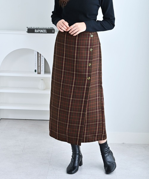 「alotta」 スカート LL ブラウン系その他 レディース_画像2