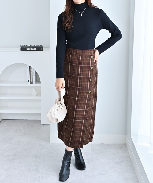 「alotta」 スカート LL ブラウン系その他 レディース_画像4