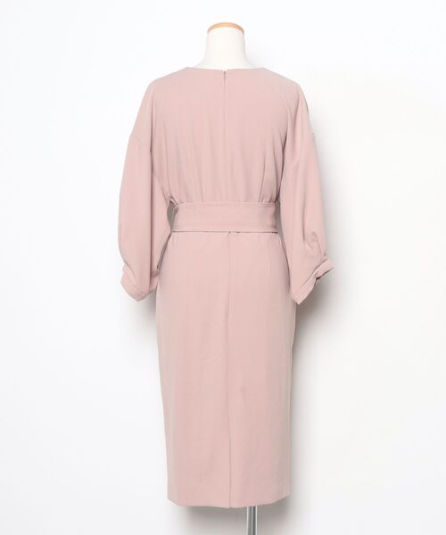 「RUIRUE BOUTIQUE」 7分袖ワンピース M ベージュ レディース_画像2