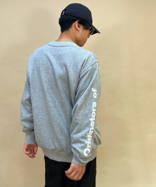 「NEW ERA」 スウェットカットソー L グレー メンズ_画像4