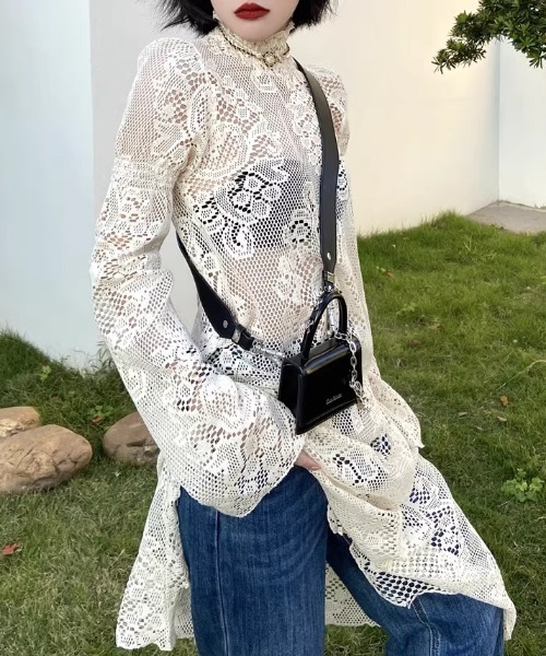 「CELENA BEATS」 長袖ワンピース FREE ホワイト レディース_画像7