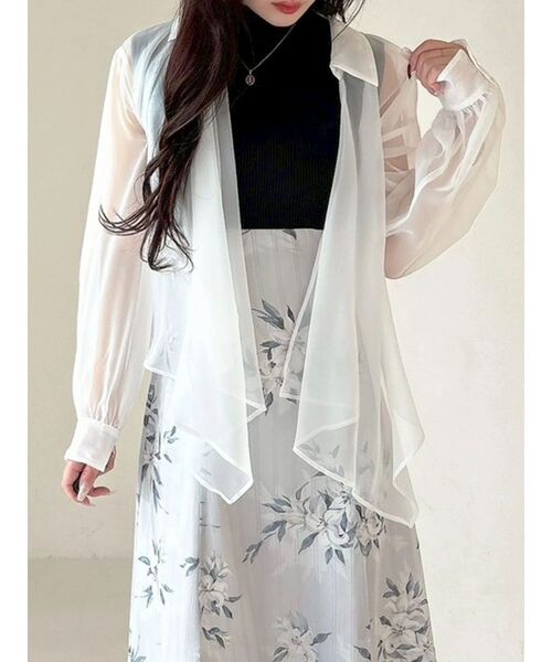 MERCURYDUO（マーキュリーデュオ） ブラウス シャツ ドレープシアー