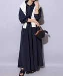 ワンピース ドロストスキッパーロングシャツワンピースの詳細画像3