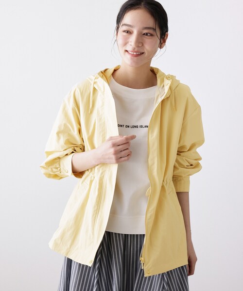 美品 SPORTMAX シルク100% ライトブルゾン 春夏 薄手 ゆったり Dessin（デッサン） ブルゾン アウター 「撥水・洗える」フーデッド