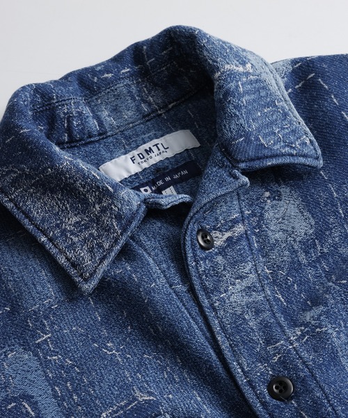 コート ジャケット FDMTL/ファンダメンタル/BORO JACQUARD SHIRT JACKET 3YR WASH メンズ レディースの画像
