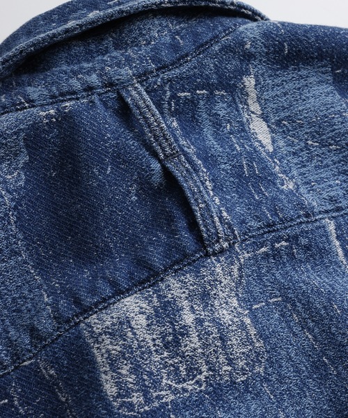 コート ジャケット FDMTL/ファンダメンタル/BORO JACQUARD SHIRT JACKET 3YR WASH メンズ レディースの画像