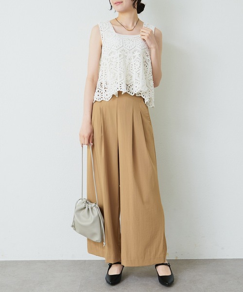 pual ce cin ベスト ジレ 夏 かぎ針編み風ビスチェ レディース