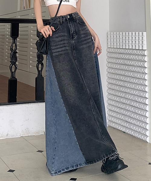 「GLAMOROUS JANE」 デニムスカート L ブラック レディース_画像4