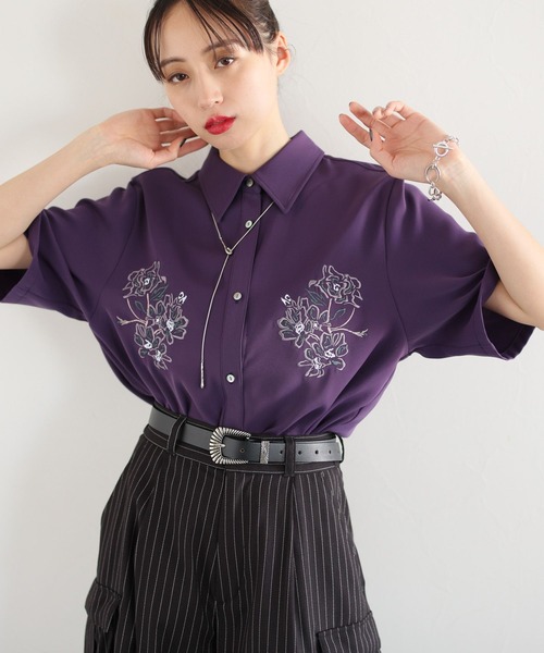HARE（ハレ） 半袖シャツ FREE パープル レディース : ZOZOTOWN Yahoo 