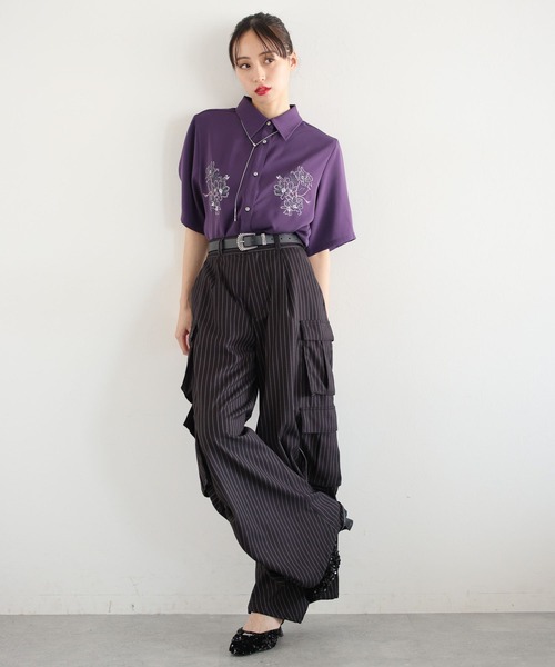 HARE（ハレ） 半袖シャツ FREE パープル レディース : ZOZOTOWN Yahoo