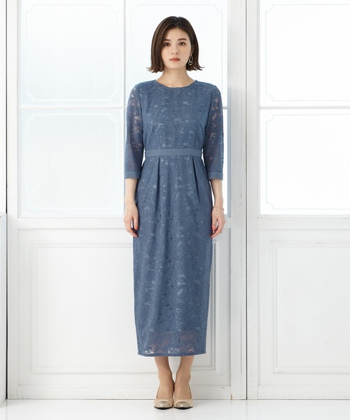 「AIMER」 7分袖ワンピース SMALL ネイビー レディース_画像3