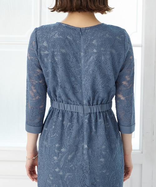 「AIMER」 7分袖ワンピース SMALL ネイビー レディース_画像7