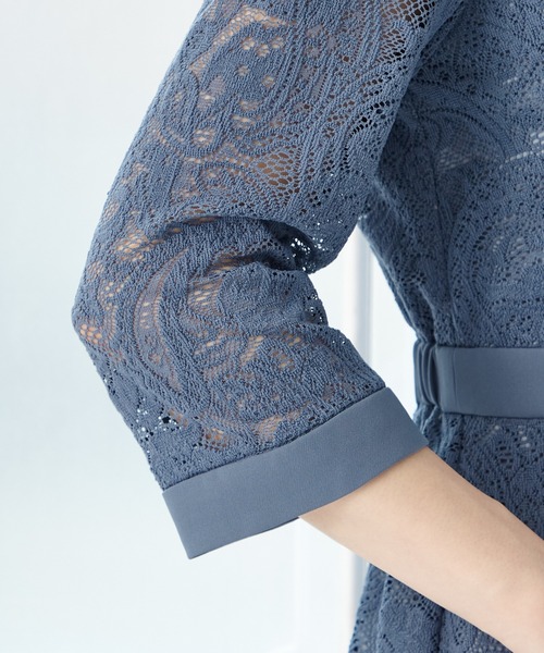 「AIMER」 7分袖ワンピース SMALL ネイビー レディース_画像8
