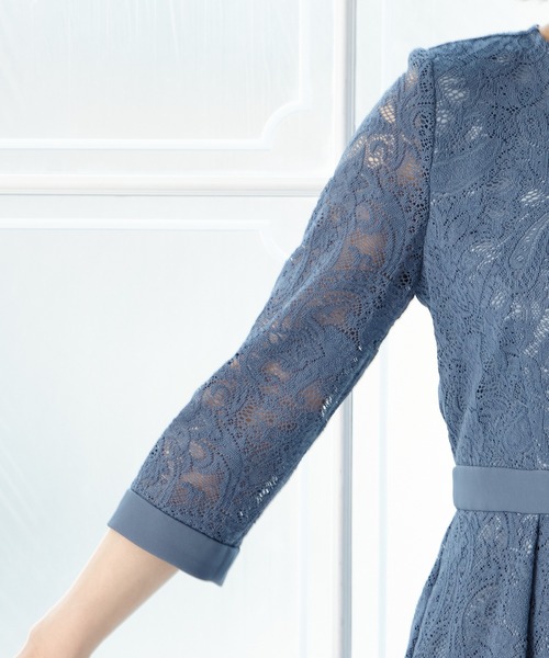 「AIMER」 7分袖ワンピース SMALL ネイビー レディース_画像9