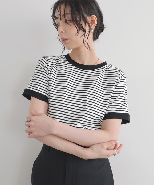 LIAN（リアン） tシャツ ボーダーリンガーTシャツ レディース