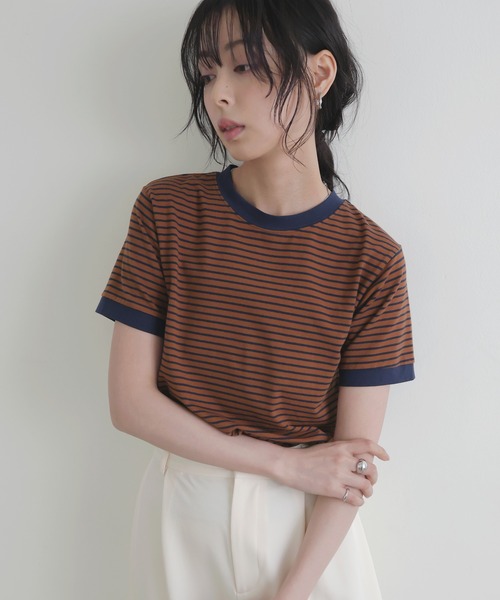LIAN（リアン） tシャツ ボーダーリンガーTシャツ レディース