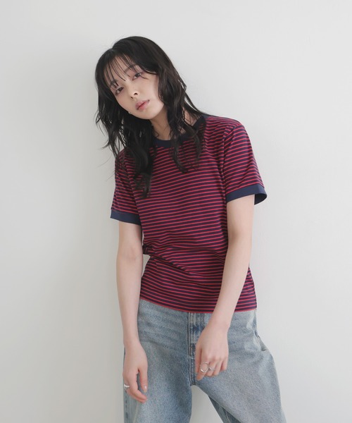 LIAN（リアン） tシャツ ボーダーリンガーTシャツ レディース