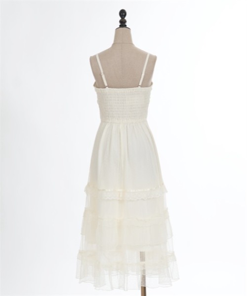 「axes femme POETIQUE」 キャミソールワンピース MEDIUM イエロー レディース_画像5
