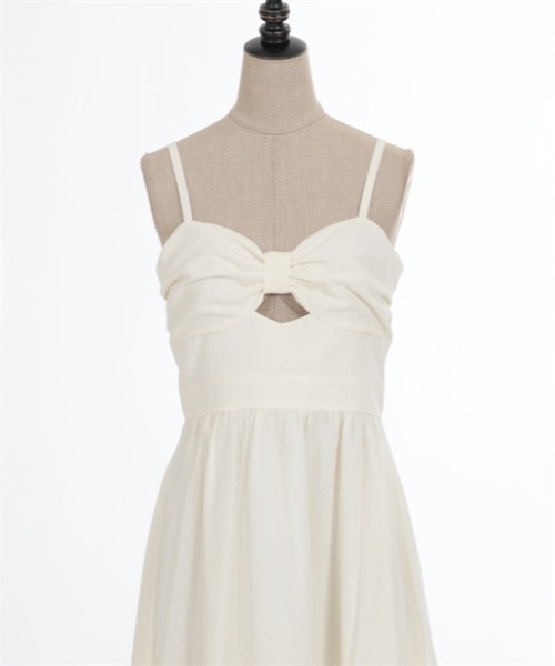 「axes femme POETIQUE」 キャミソールワンピース MEDIUM イエロー レディース_画像6