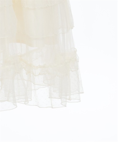 「axes femme POETIQUE」 キャミソールワンピース MEDIUM イエロー レディース_画像7