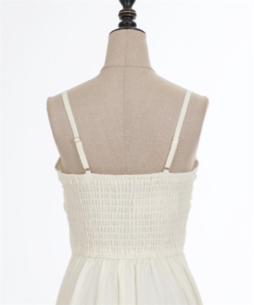 「axes femme POETIQUE」 キャミソールワンピース MEDIUM イエロー レディース_画像9
