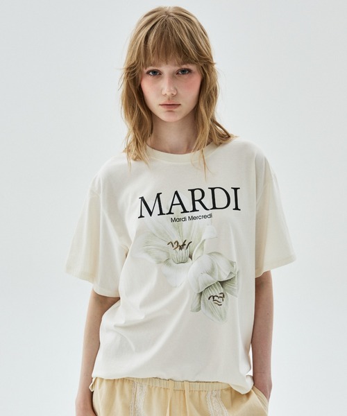 tシャツ TSHIRT LILIES ＆ ROSES / Tシャツ リリー ＆ ローズ レディースの画像
