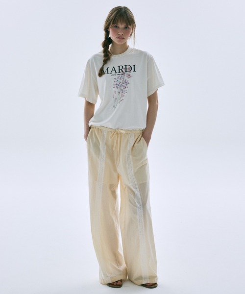 tシャツ TSHIRT LILIES ＆ ROSES / Tシャツ リリー ＆ ローズ レディースの画像