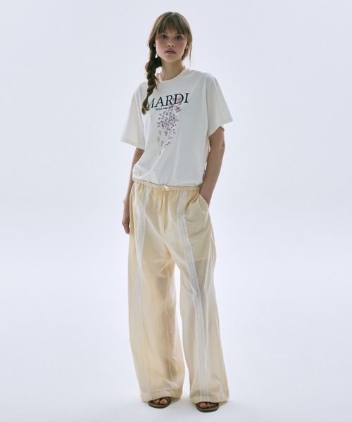 tシャツ TSHIRT LILIES ＆ ROSES / Tシャツ リリー ＆ ローズ レディースの画像