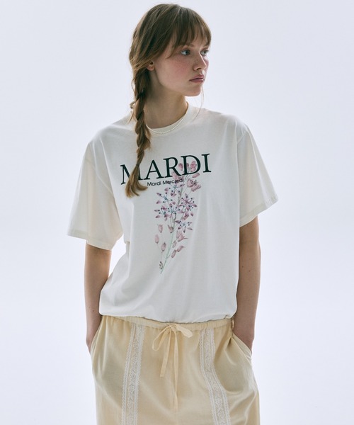 tシャツ TSHIRT LILIES ＆ ROSES / Tシャツ リリー ＆ ローズ レディースの画像