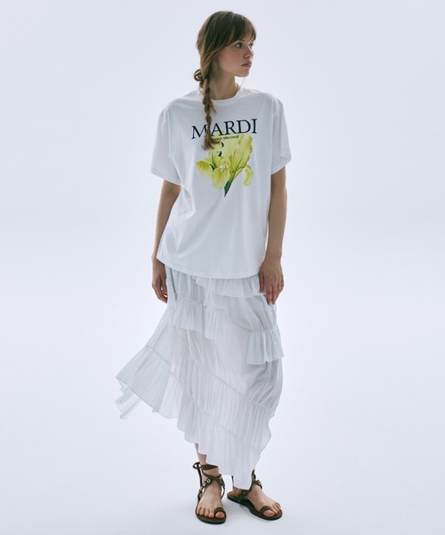 tシャツ TSHIRT LILIES ＆ ROSES / Tシャツ リリー ＆ ローズ レディースの画像