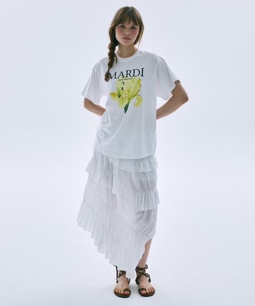 tシャツ TSHIRT LILIES ＆ ROSES / Tシャツ リリー ＆ ローズ レディースの画像