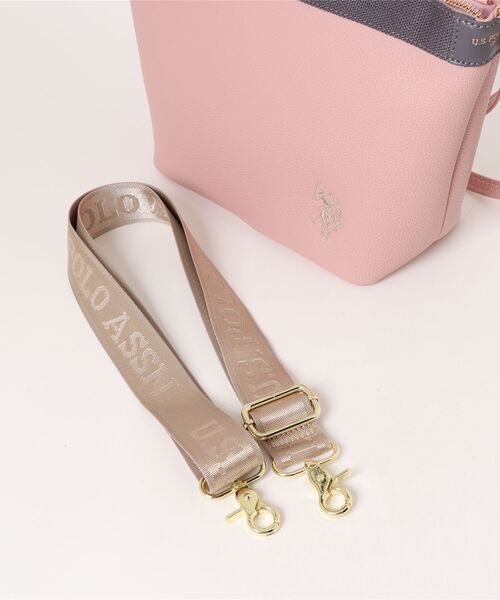 U.S. POLO ASSN.（ユーエスポロアッスン） 2WAYバッグ FREE ピンク系