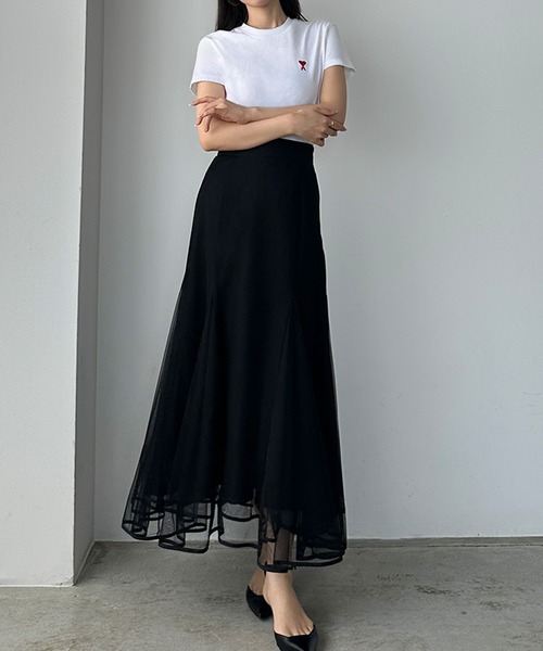 「Louere」 フレアスカート X-LARGE アイボリー レディース_画像2