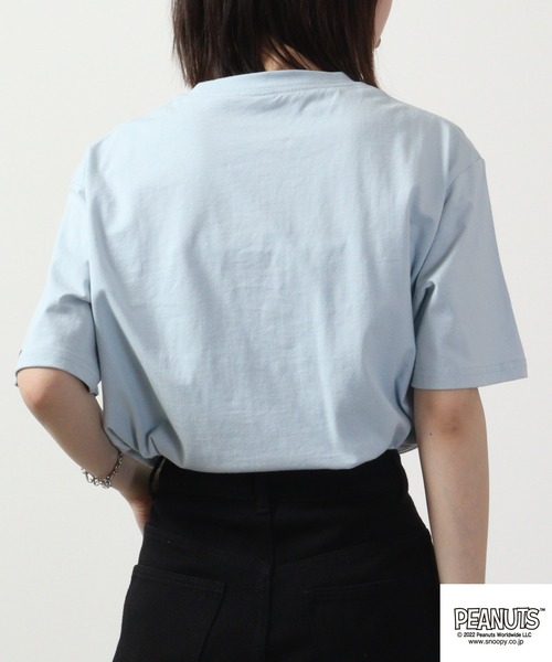 「PEANUTS」 半袖Tシャツ L ピンク レディース_画像7