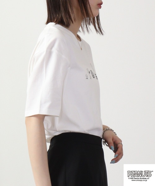 「PEANUTS」 半袖Tシャツ L ピンク レディース_画像9