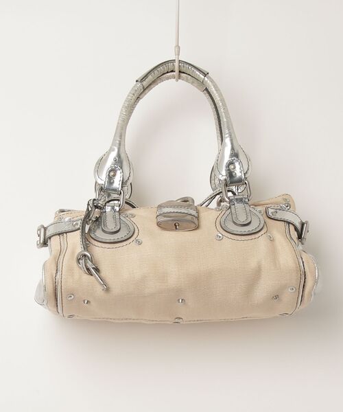 【美品】クロエ パディントン ハンドバッグ ベージュ 鍵付き レザー Chloe（クロエ） パディントン ハンドバッグ - ベージュ レディース