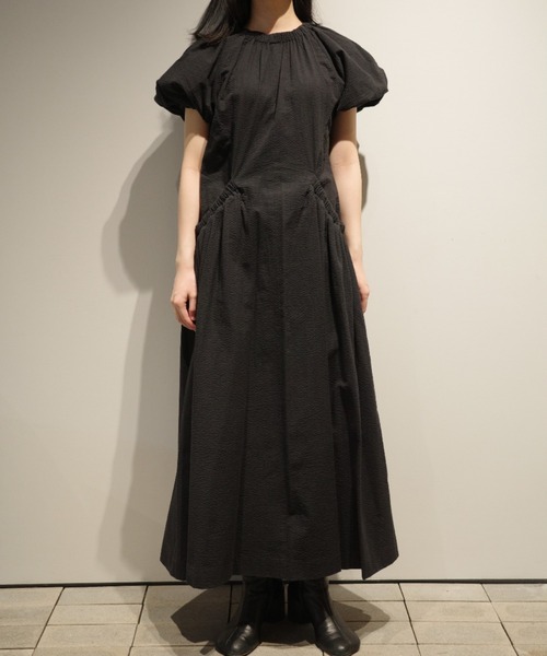 MANOF（マノフ） ワンピース 半袖 MANOF GATHER POCKET RIBBON ONE