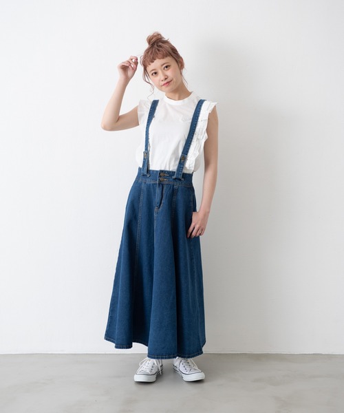 「MERLOT」 デニムスカート MEDIUM インディゴブルー レディース_画像2