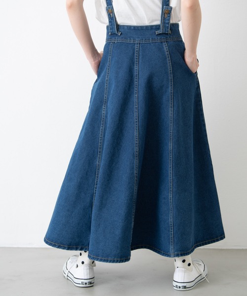 「MERLOT」 デニムスカート MEDIUM インディゴブルー レディース_画像8