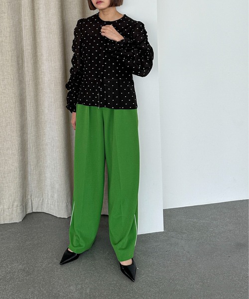 「PILIT」 長袖ブラウス MEDIUM ブラック レディース_画像3