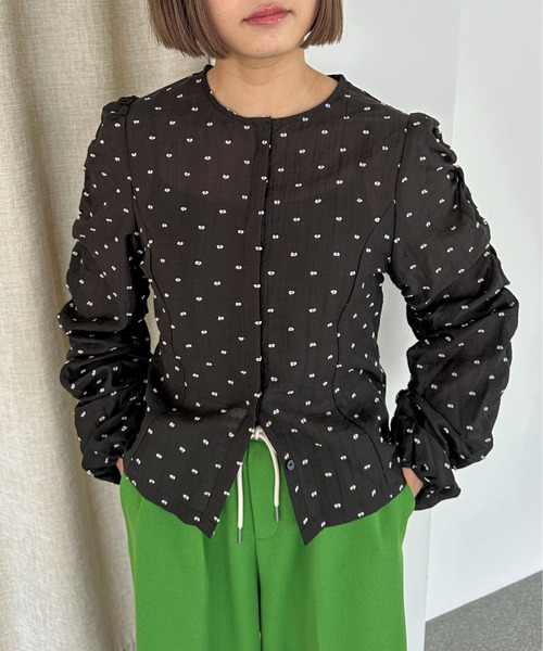 「PILIT」 長袖ブラウス MEDIUM ブラック レディース_画像4